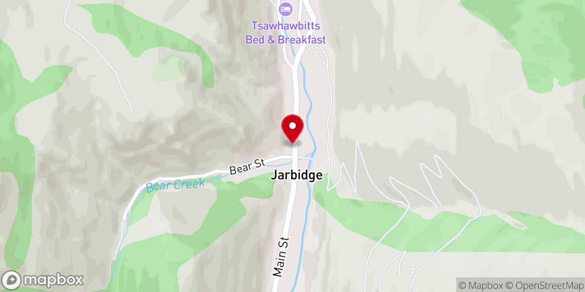 Map showing location of Nevada State Historical Marker 153 Jarbidge Community Hall