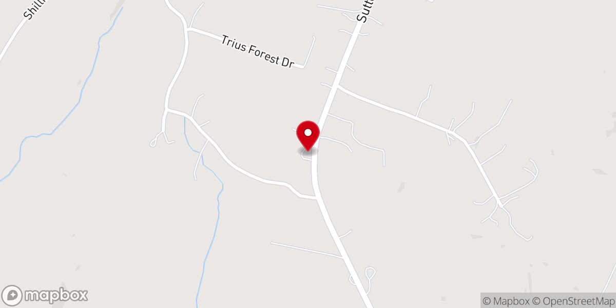 Map showing location of Mount Carmel Freewill Baptist Church