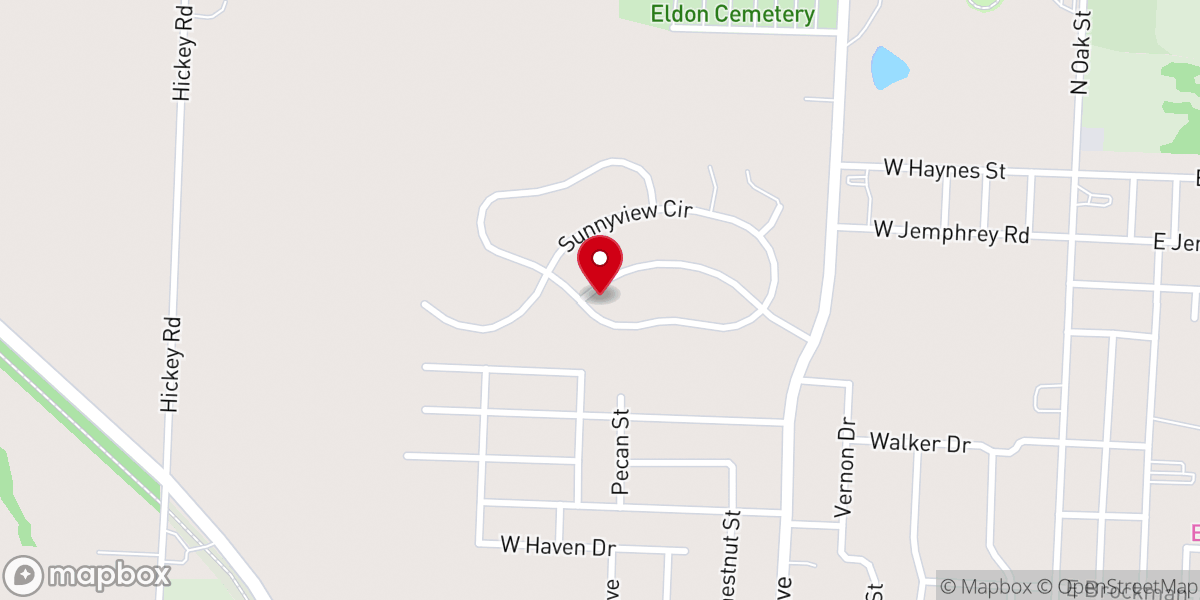 Map showing location of Brian Mace Ministries
