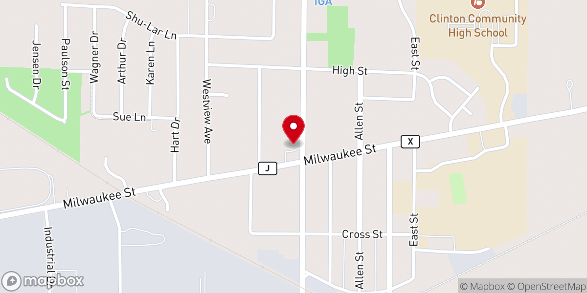 Map showing location of United Methodist Church