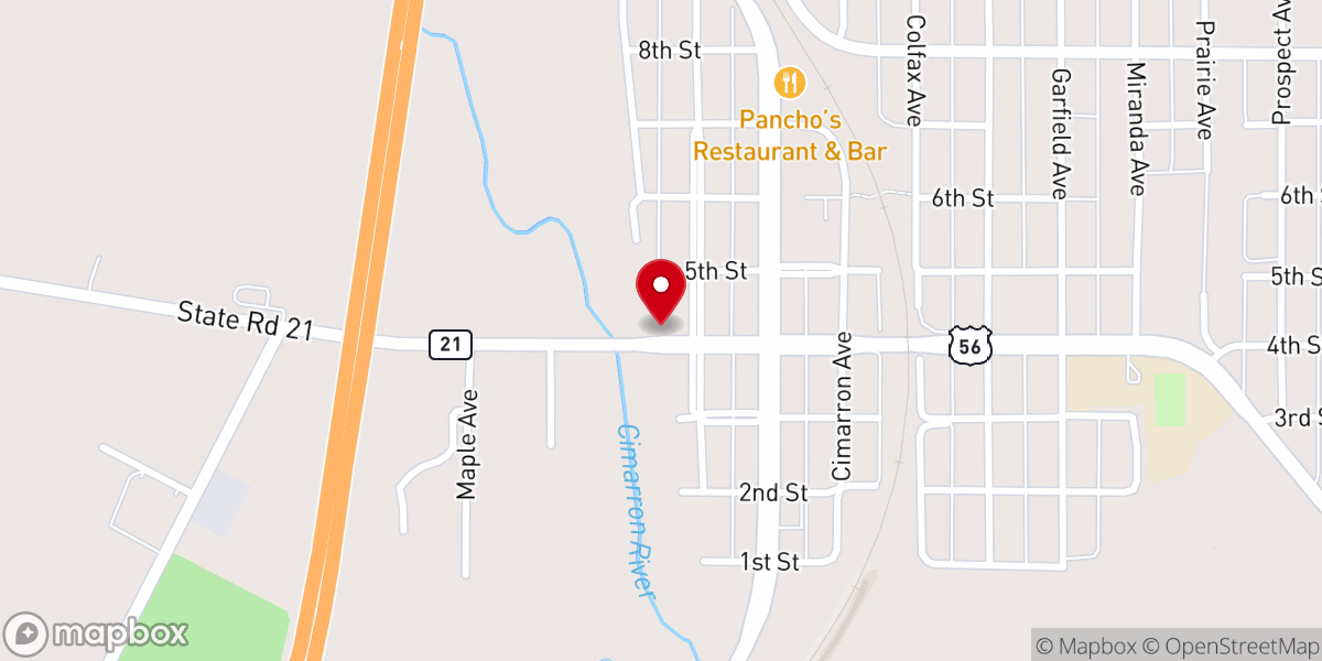 Map showing location of First Baptist Church
