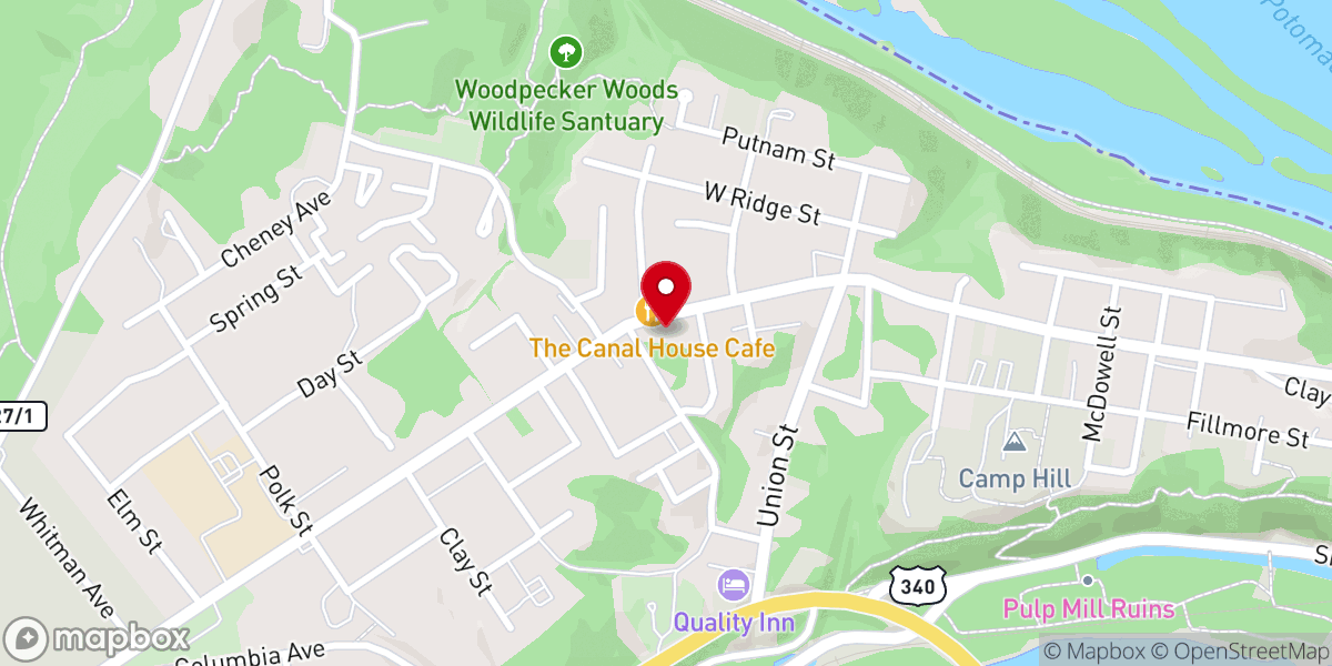 Map showing location of Bolivar United Methodist Church