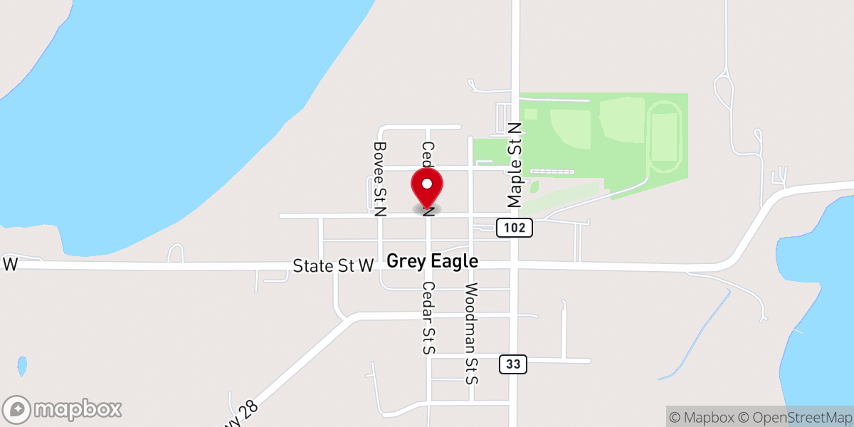 Map showing location of Lutheran Parsonage