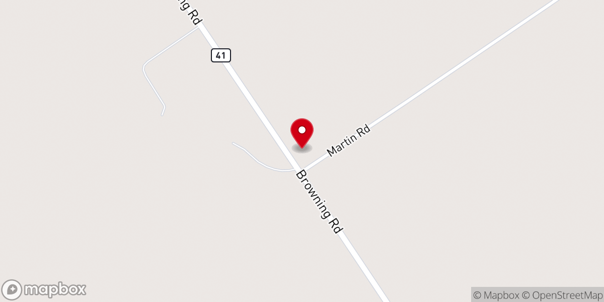 Map showing location of Louisville Landing Church