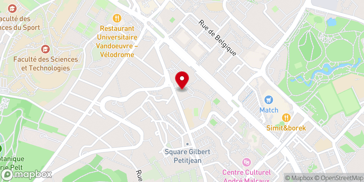 Map showing location of Paroisse Notre Dame des Nations