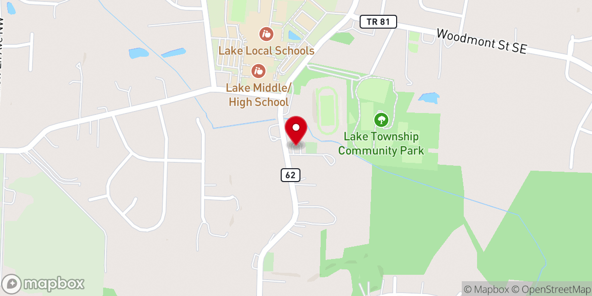 Map showing location of Pleasant View Amish Mennonite Church