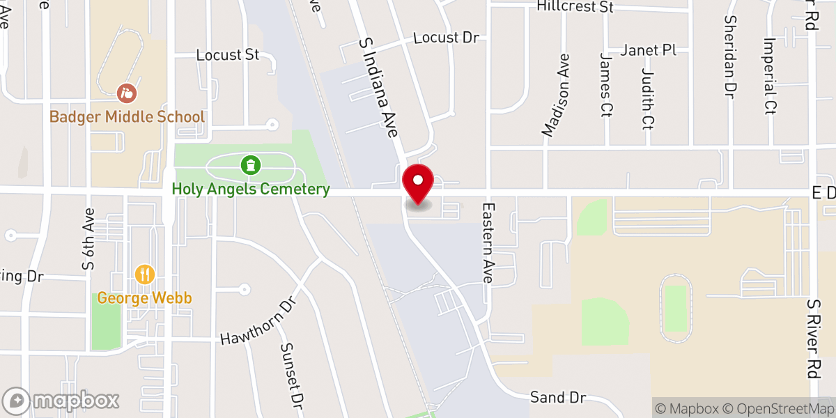 Map showing location of Little Lambs Child Care Center