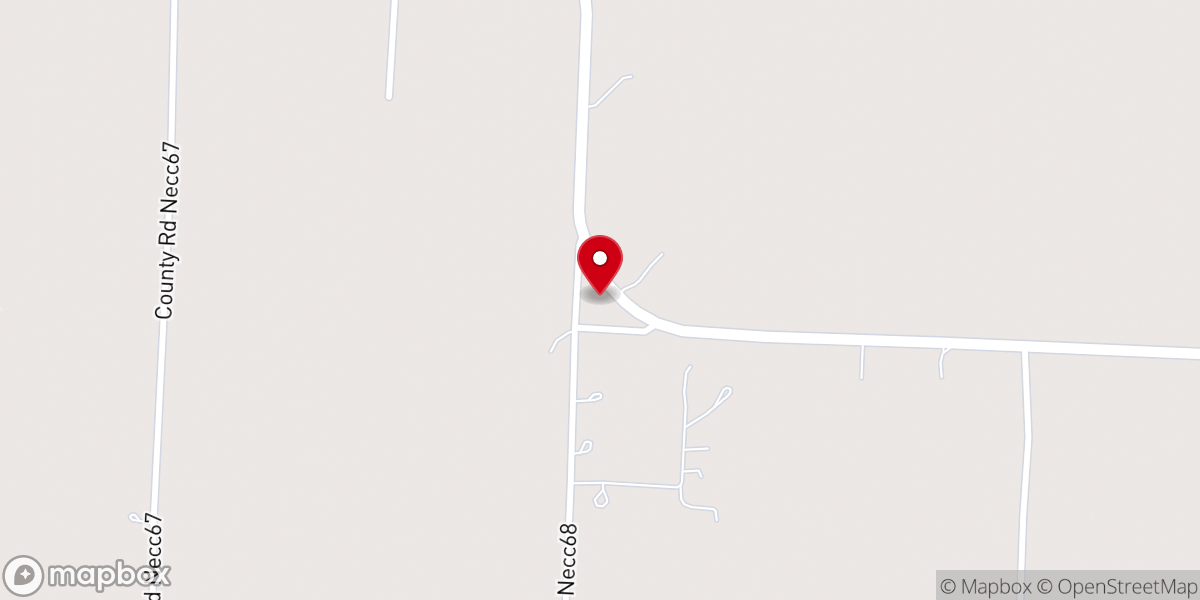 Map showing location of Crossroads Baptist Church