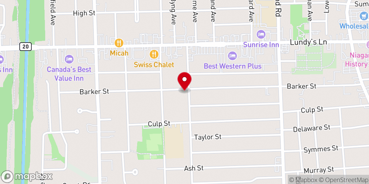 Map showing location of Dwelling Place Church