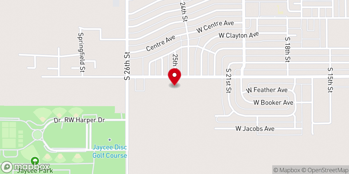 Map showing location of Hermosa Drive Baptist Church