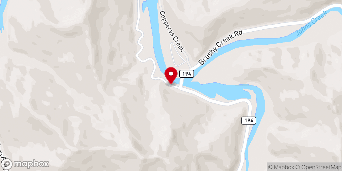Map showing location of Camp Shawnee