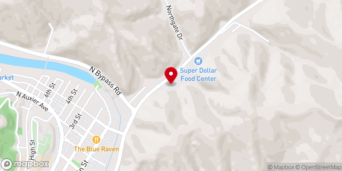 Map showing location of Liberty Freewill Baptist Church