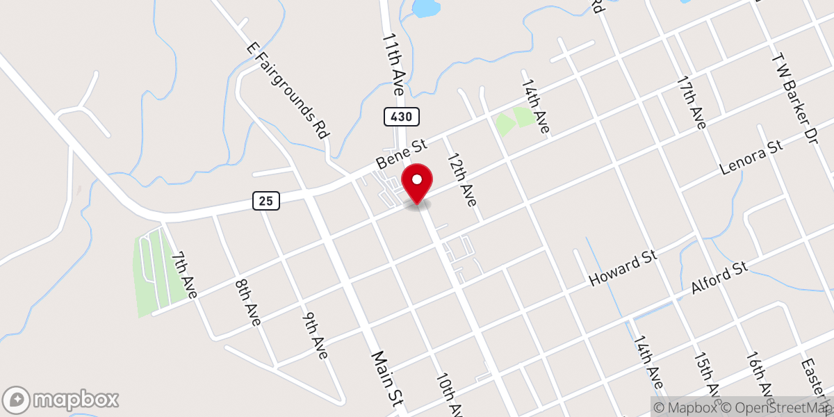 Map showing location of Florida Parish Resources for Independent Living