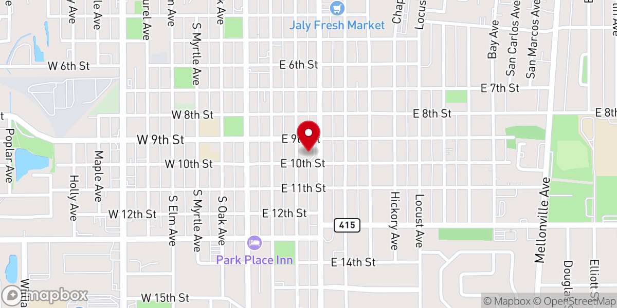 Map showing location of Iglesia Vida Nueva