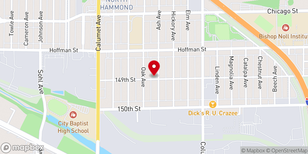 Map showing location of Christian Community Church of Christ