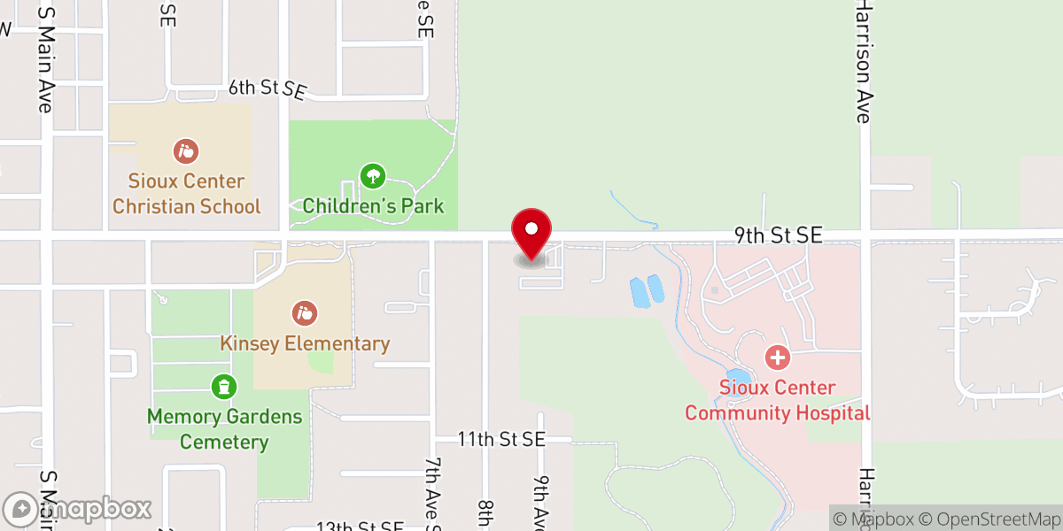 Map showing location of Faith Christian Reformed Church