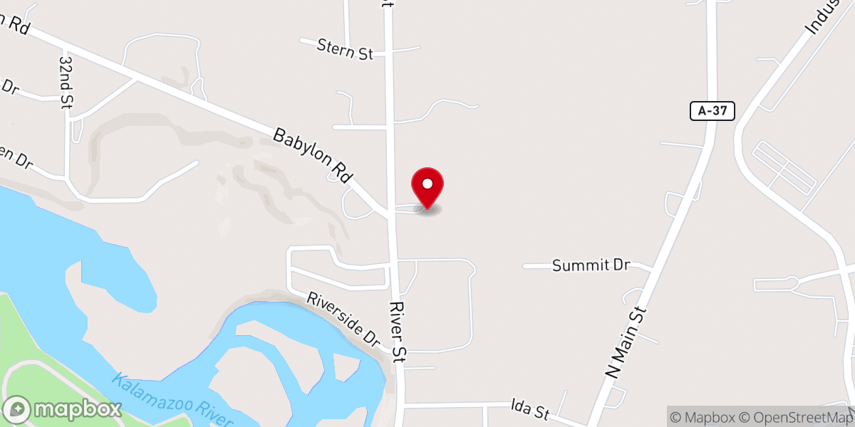 Map showing location of Allegan Christian Center MAC