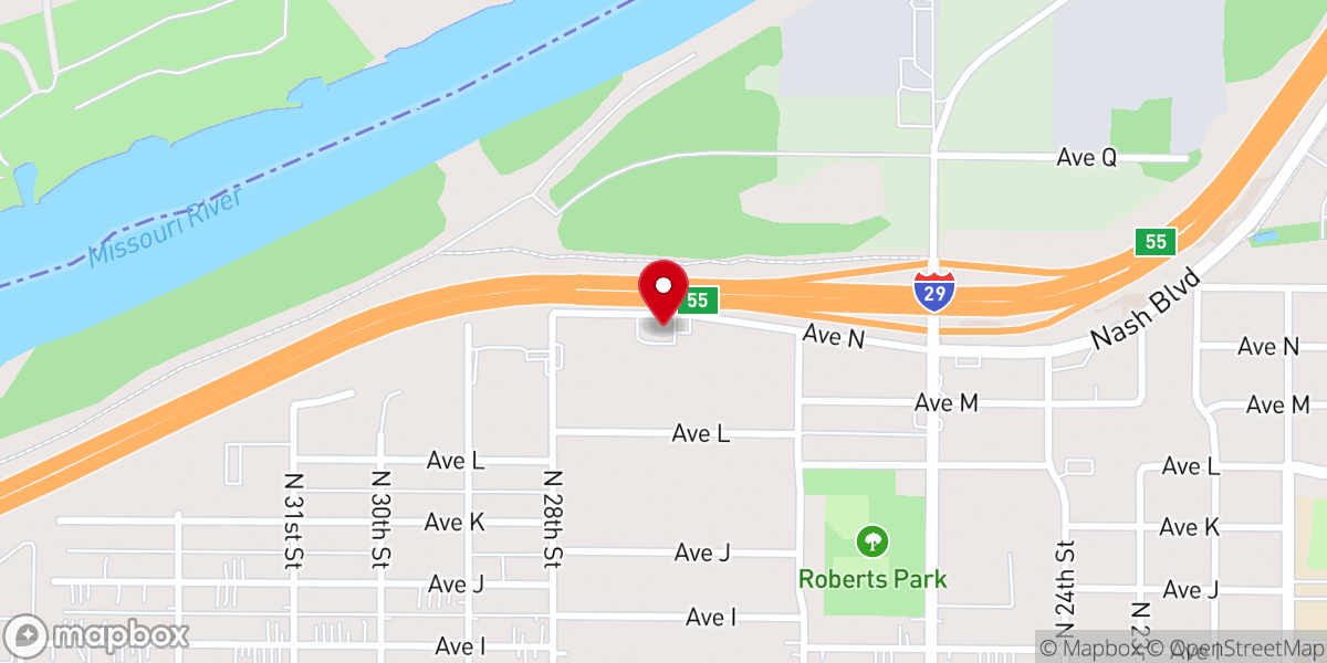 Map showing location of Open Door Baptist Church