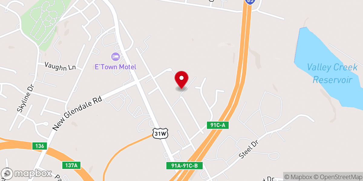 Map showing location of Immanuel Baptist Church