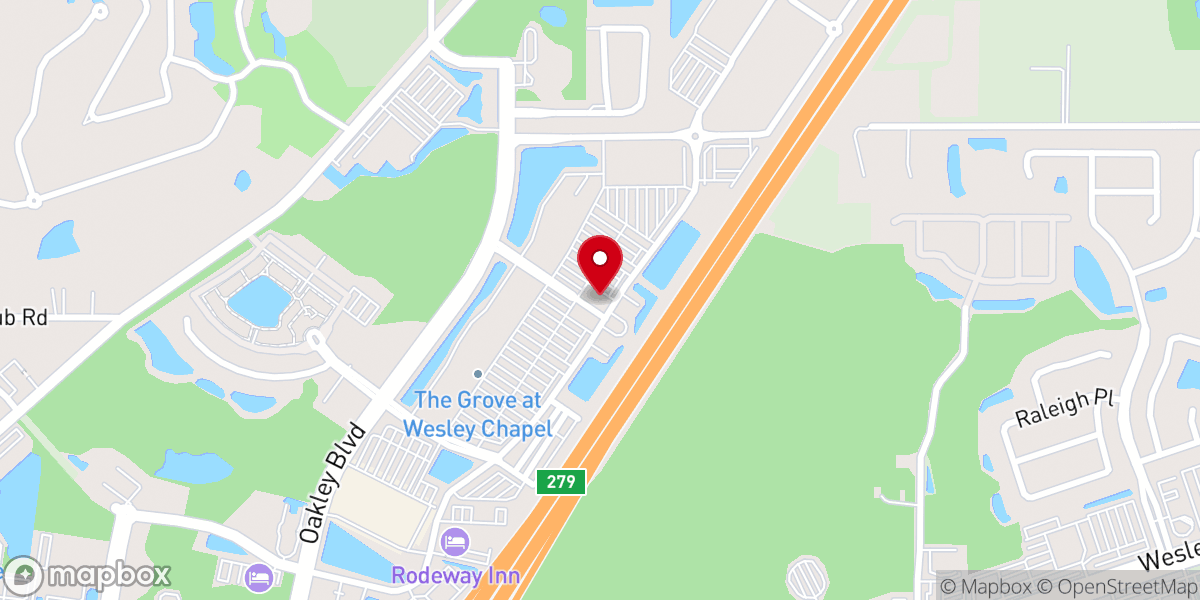 Map showing location of The Grove at Wesley Chapel