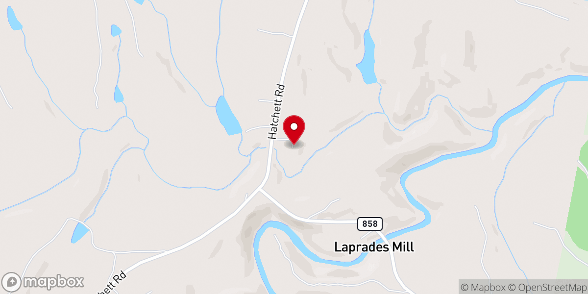 Map showing location of Franklin Grove Church