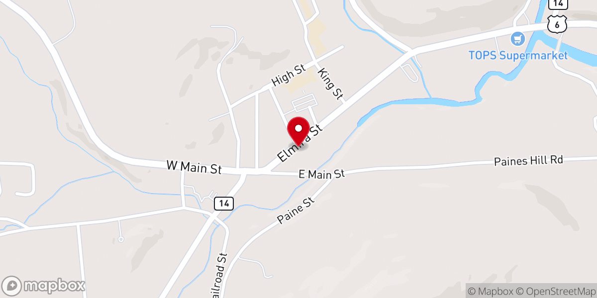 Map showing location of St Paul's Episcopal Church