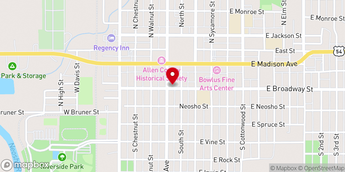 Map showing location of IAMA Community Food Pantry