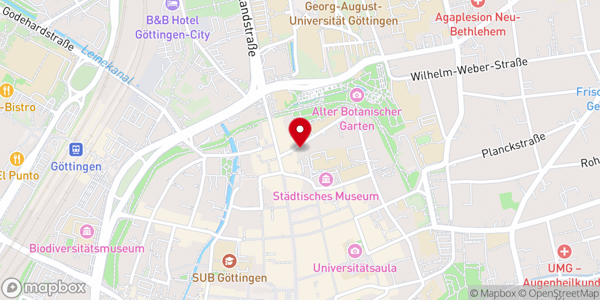 Map showing location of Evangelisch-Reformierte Kirche Göttingen