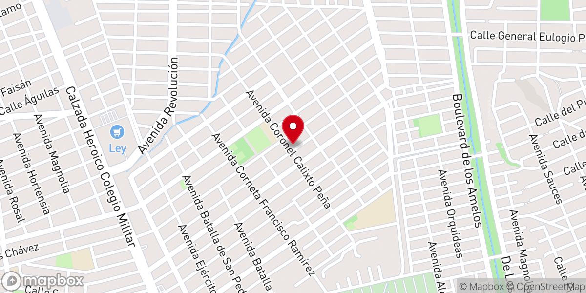 Map showing location of Parroquia Nuestra Señora de Lourdes
