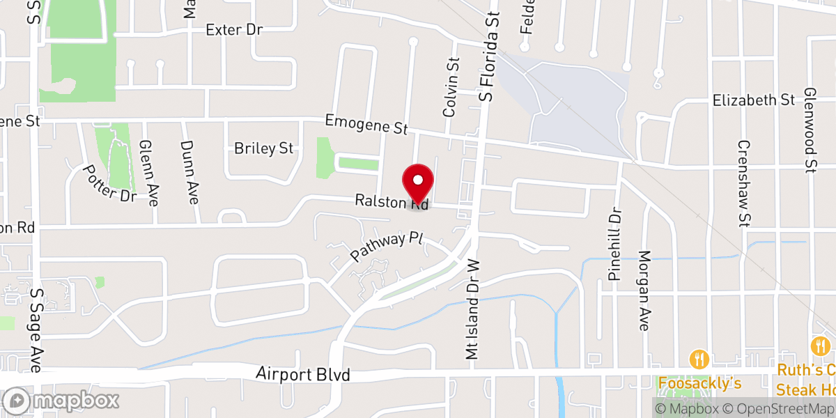 Map showing location of Westlawn Baptist Church