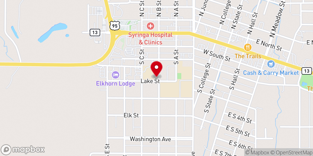 Map showing location of Sts. Peter & Paul School