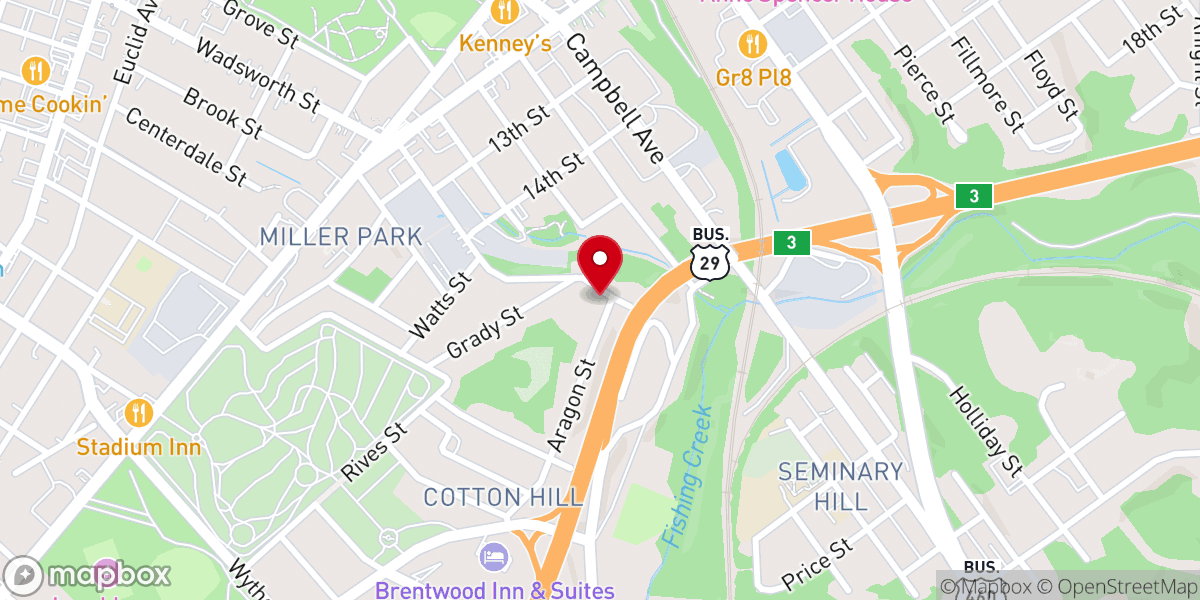 Map showing location of Christ's Community Fellowship United Methodist Church
