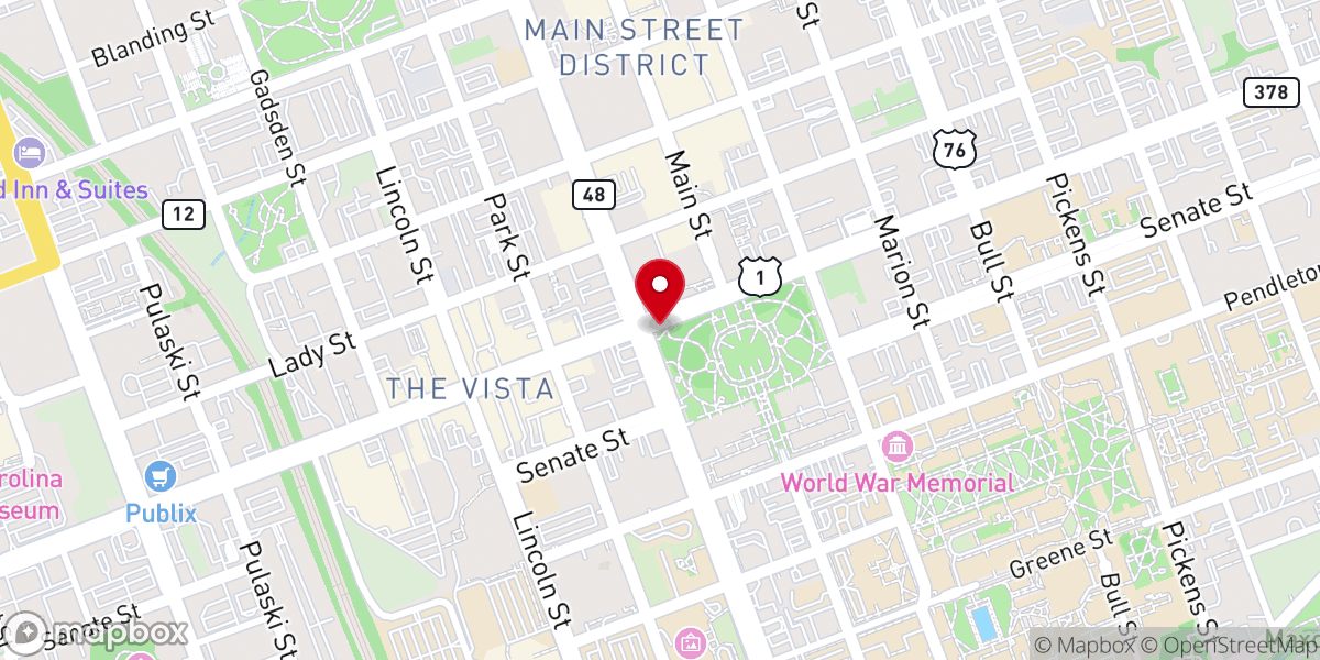 Map showing location of South Carolina Prayer Fellowship