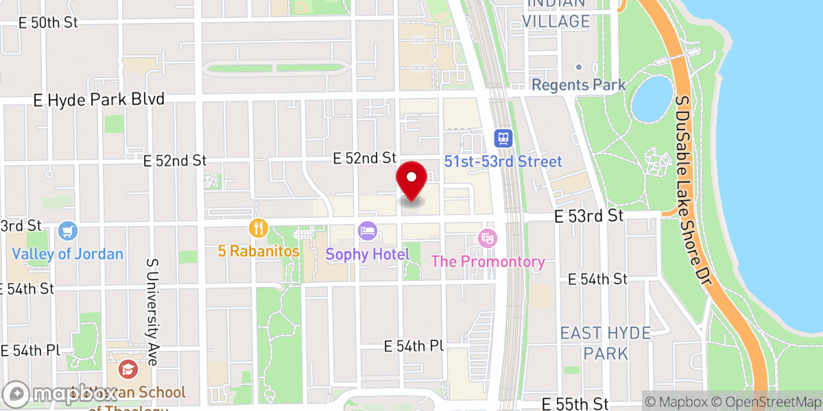 Map showing location of United Church of Hyde Park