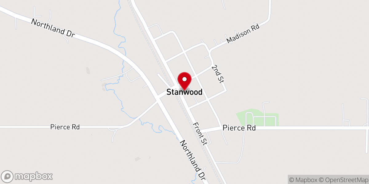 Map showing location of Northland United Methodist Church