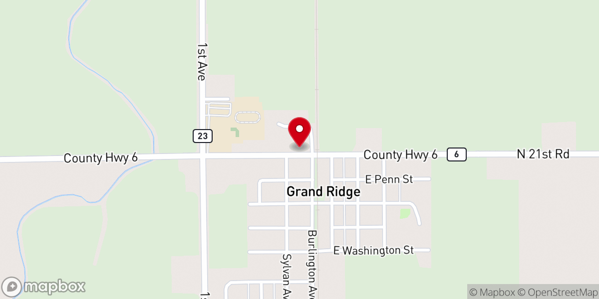 Map showing location of Grand Ridge Village Office
