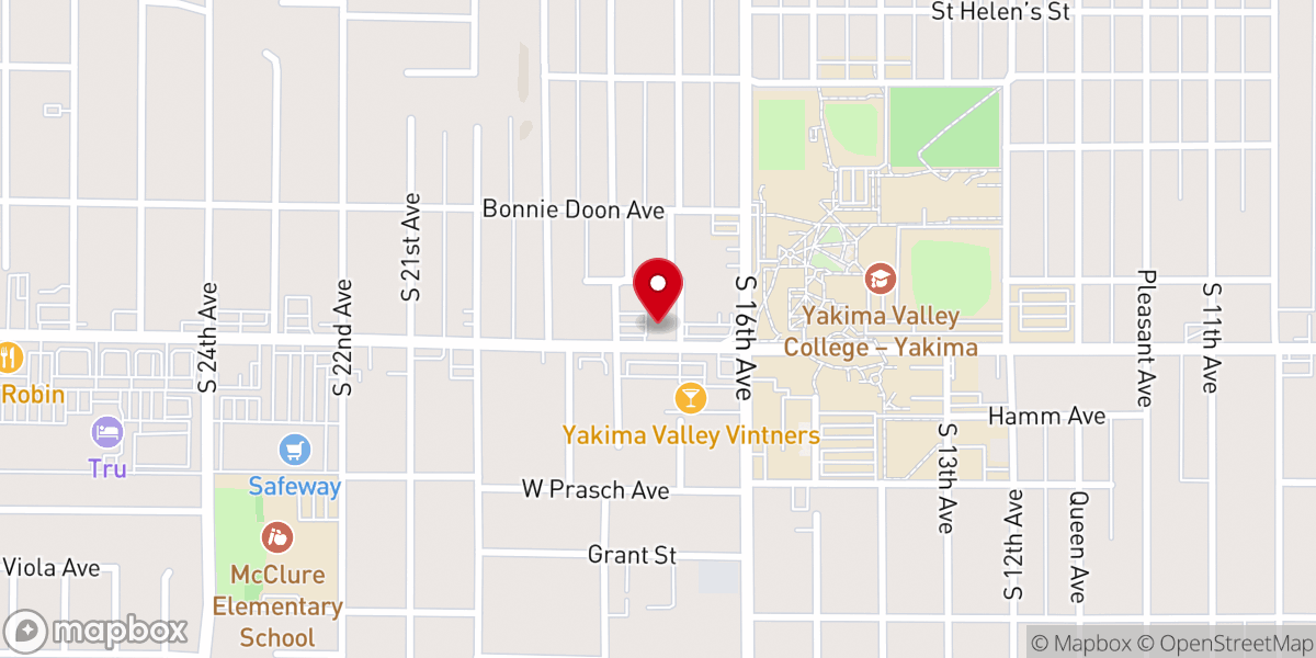 Map showing location of Valley Fellowship of Yakima