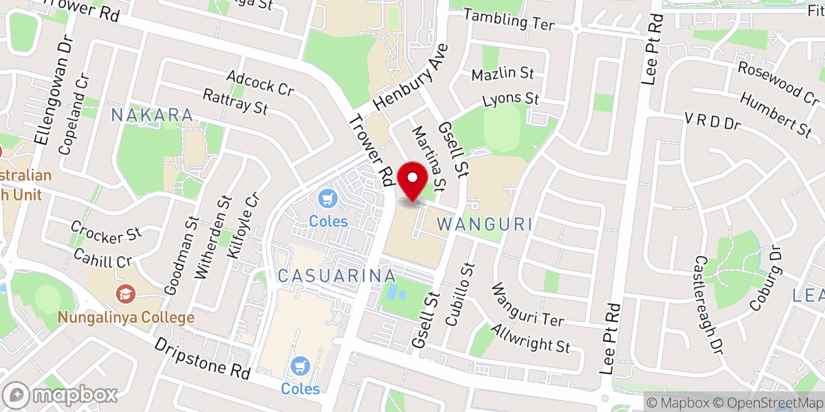Map showing location of St Martin De Porres Catholic Aboriginal Community