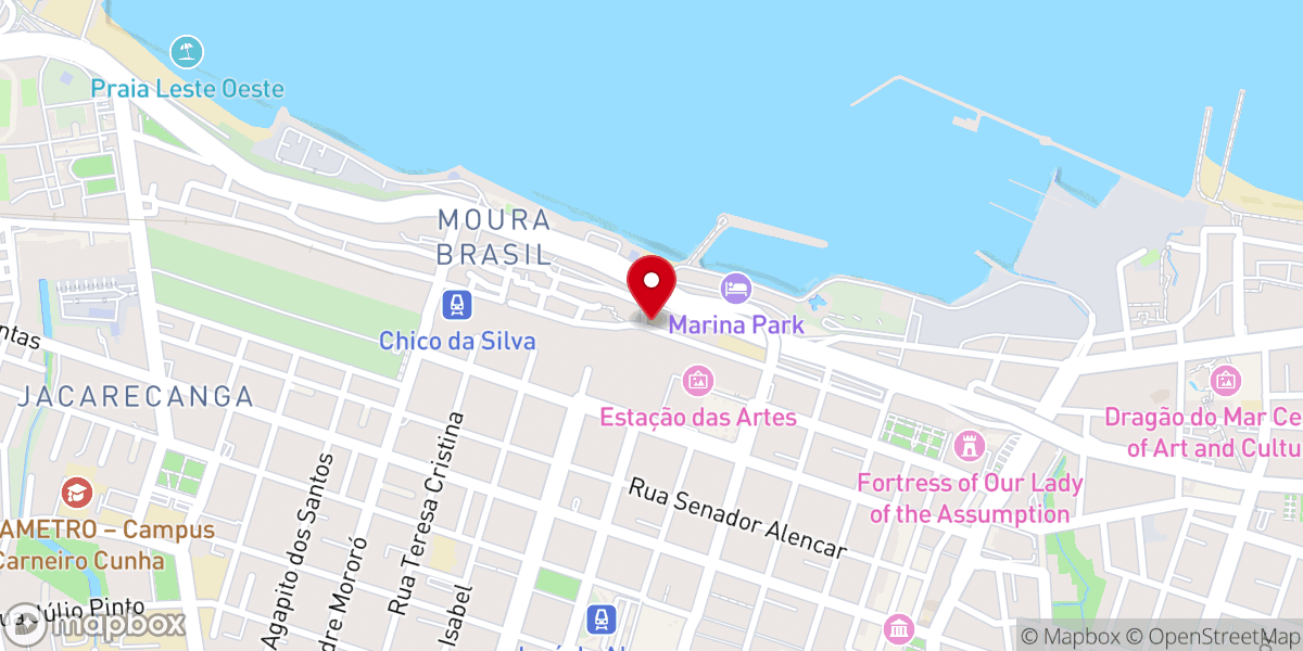 Map showing location of Igreja Pentecostal