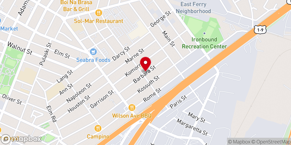 Map showing location of St. Benedict's Roman Catholic Church