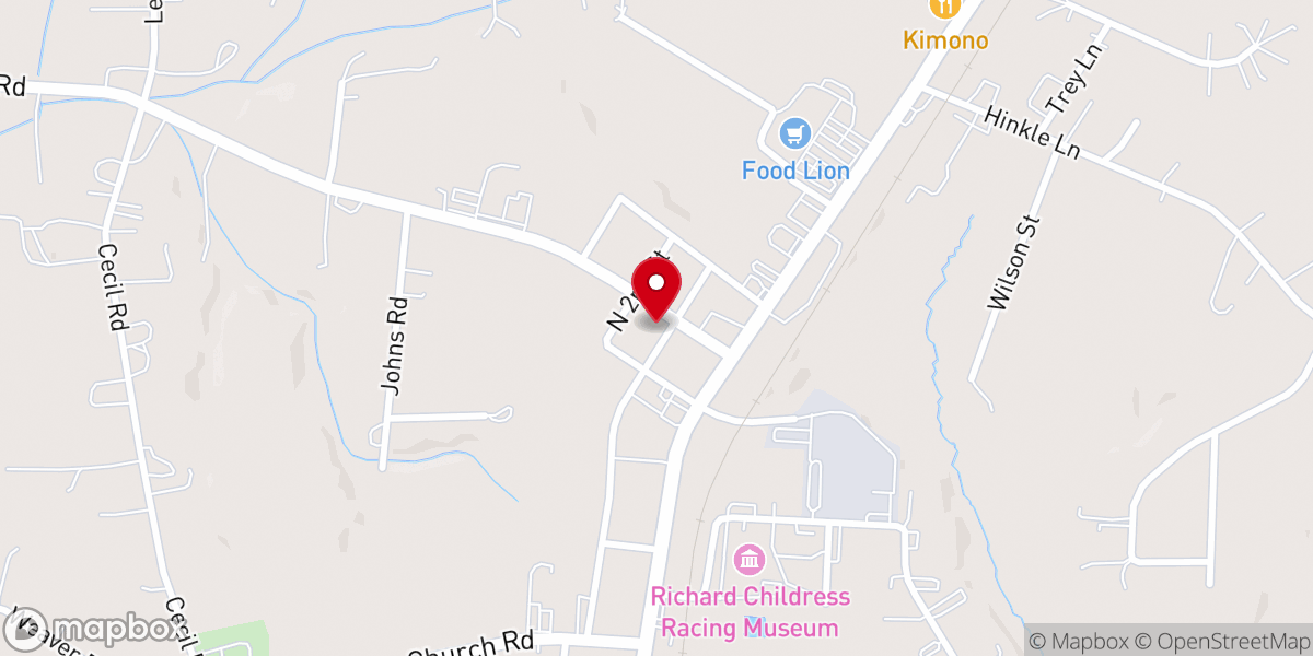 Map showing location of Community Fellowship Moravian Church