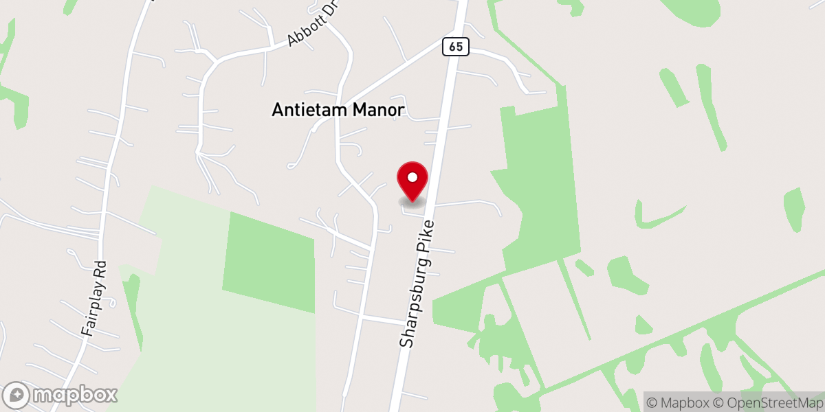 Map showing location of Battlefield Bible Church