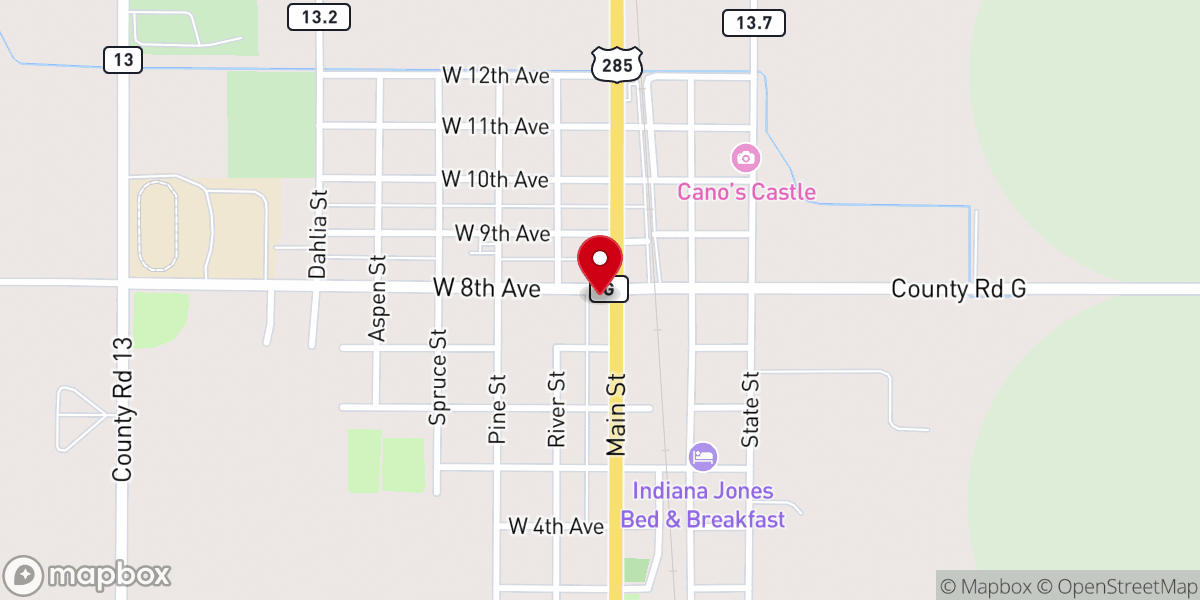 Map showing location of United Presbyterian Church