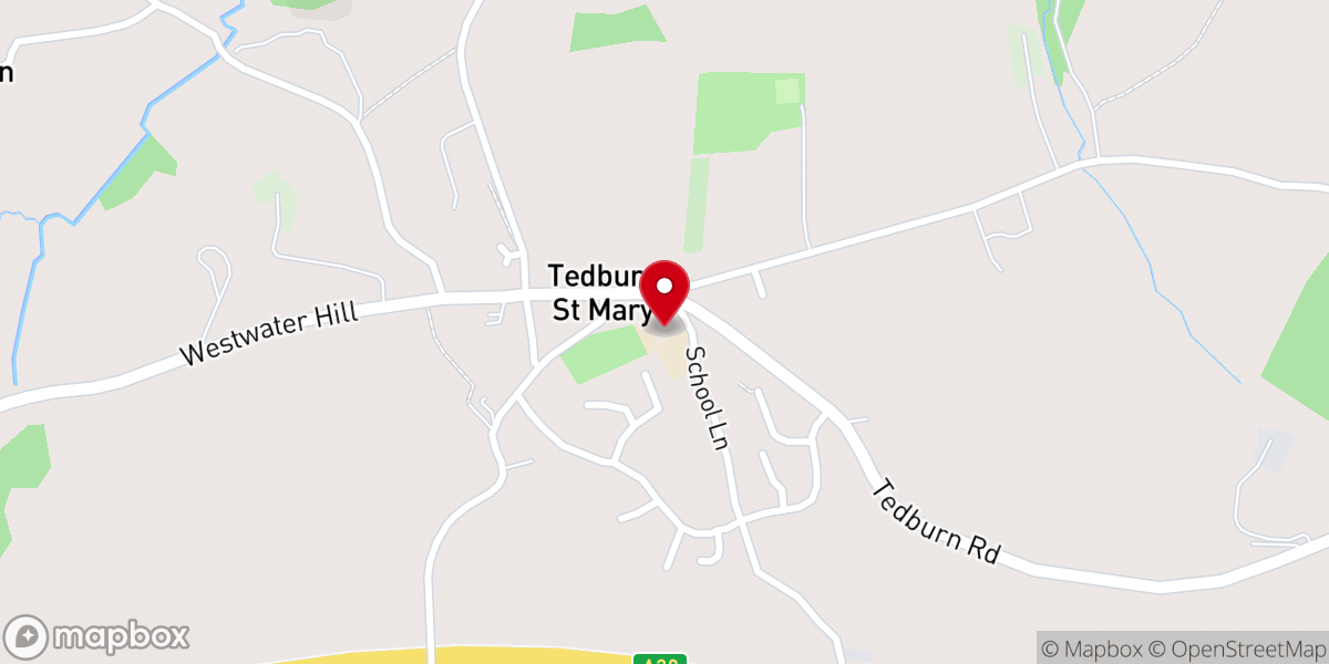 Map showing location of Tedburn Saint Mary Methodist Church
