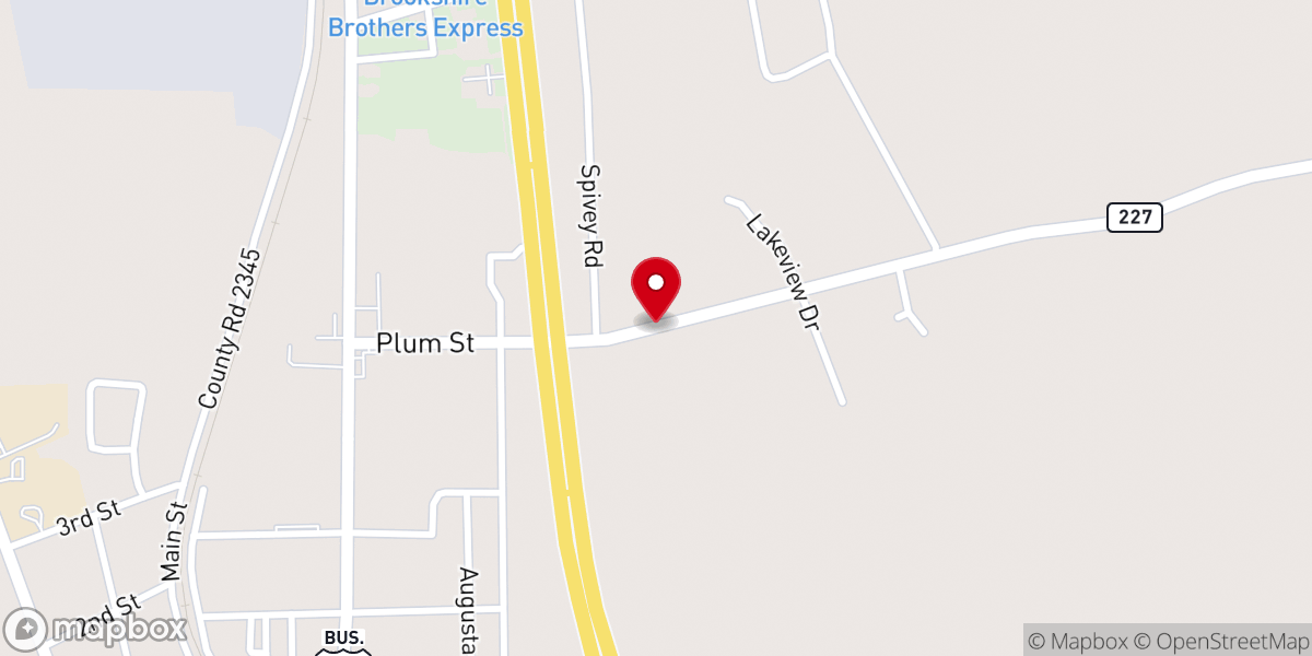 Map showing location of Grapeland Baptist Church