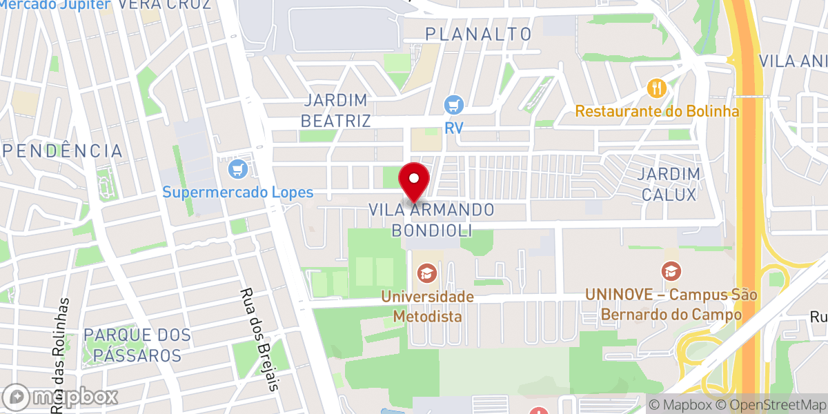 Map showing location of ADAI São Bernardo do Campo
