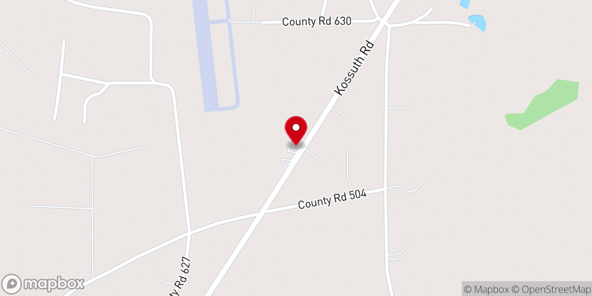 Map showing location of Pleasant Hill Pentecostal Church