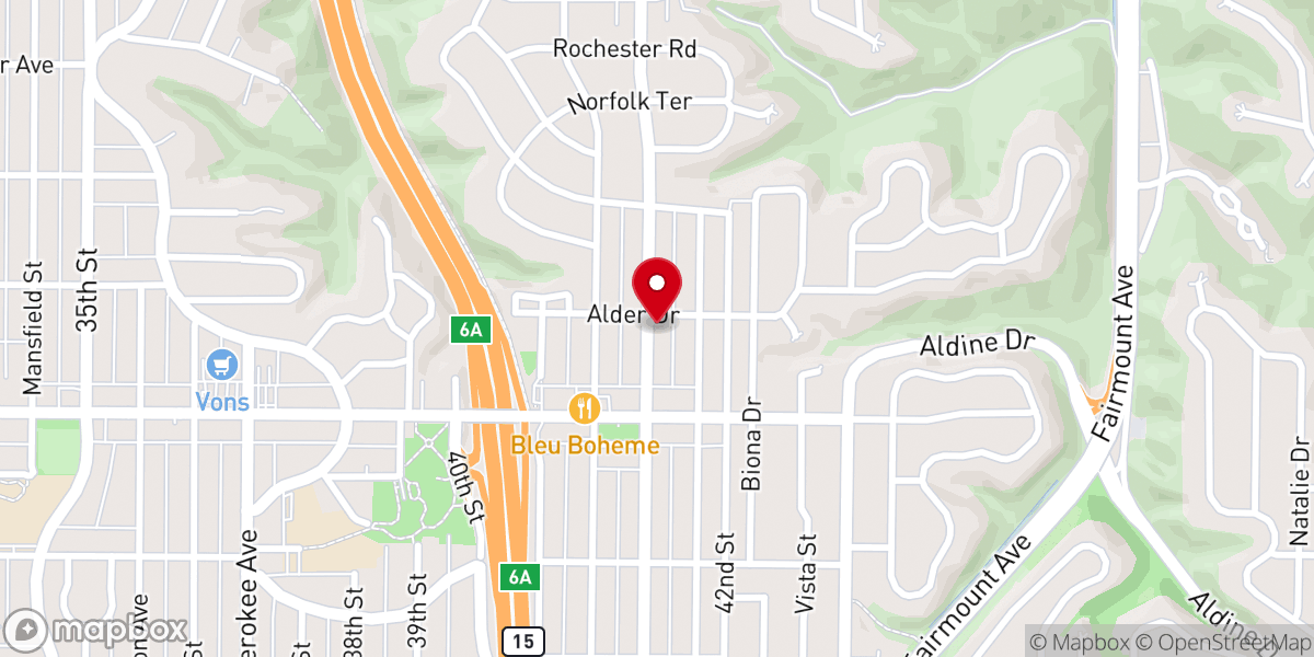 Map showing location of Kensington Community Church