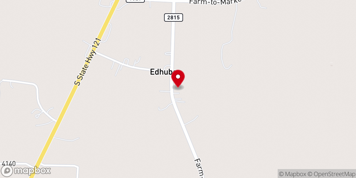 Map showing location of Edhube Baptist Church