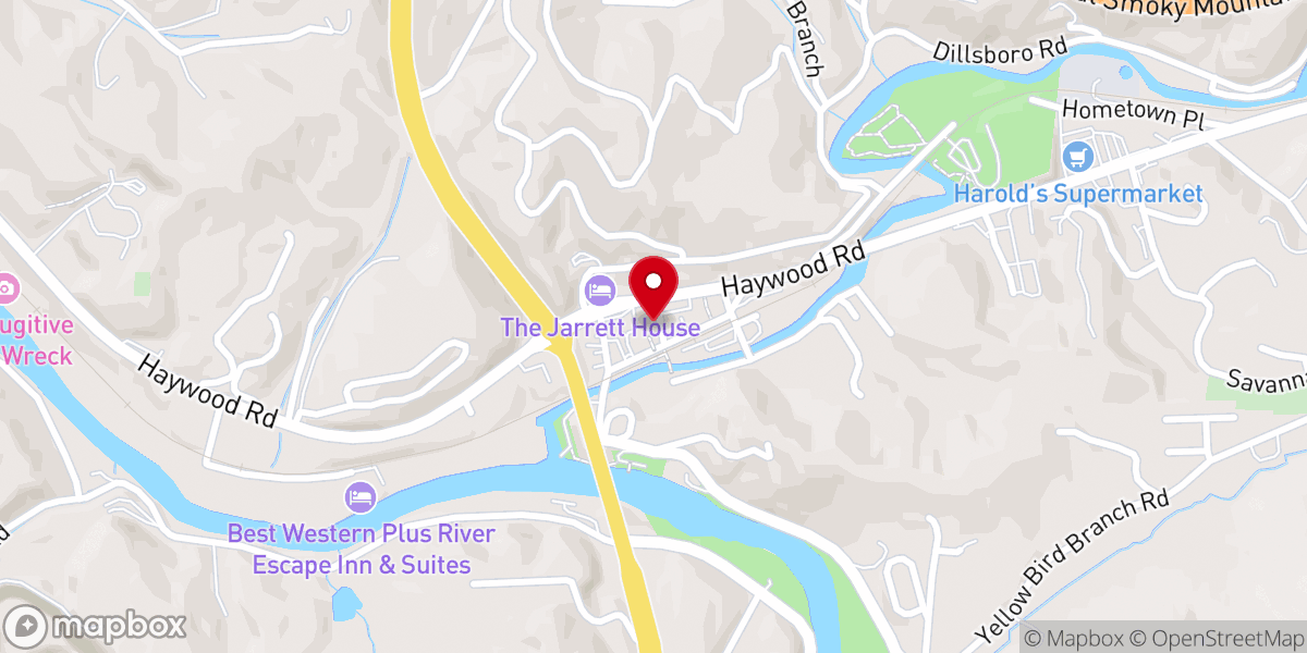 Map showing location of Dillsboro Chocolate Factory